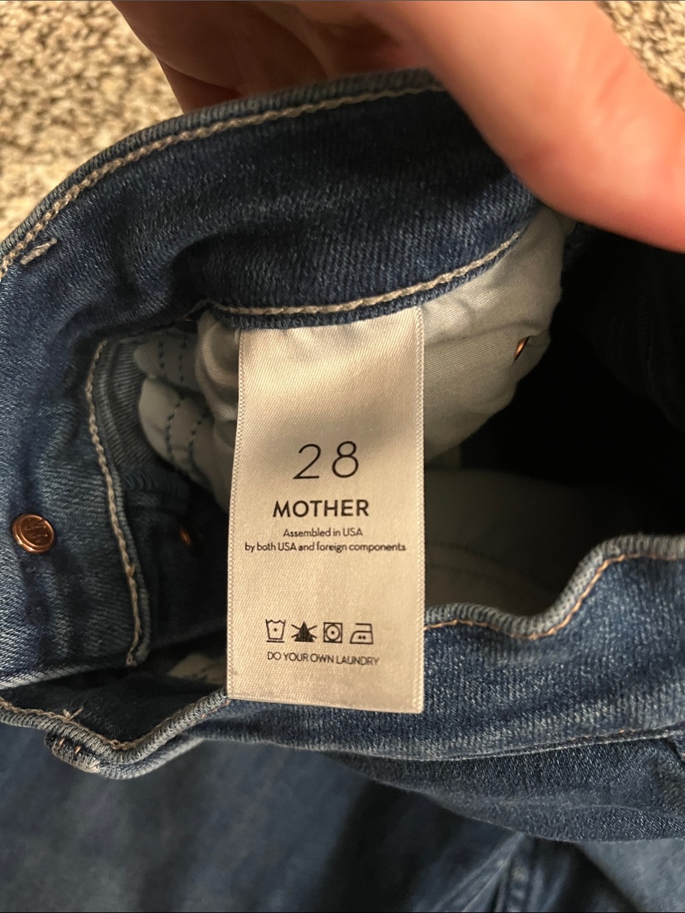 MOTHER High-Rise Button-Fly Pixie Rider Straight Jeans - Picture 3 of 7
